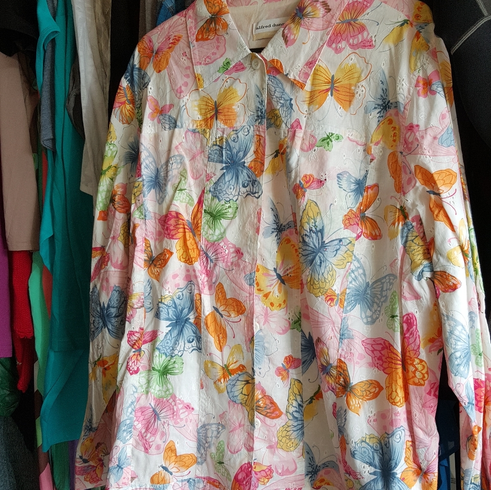 Colorful Butterfly Light "Jacket" Style Top